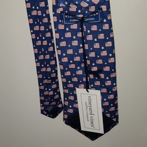 Vineyard Vines American Flag Silk  Dress Tie